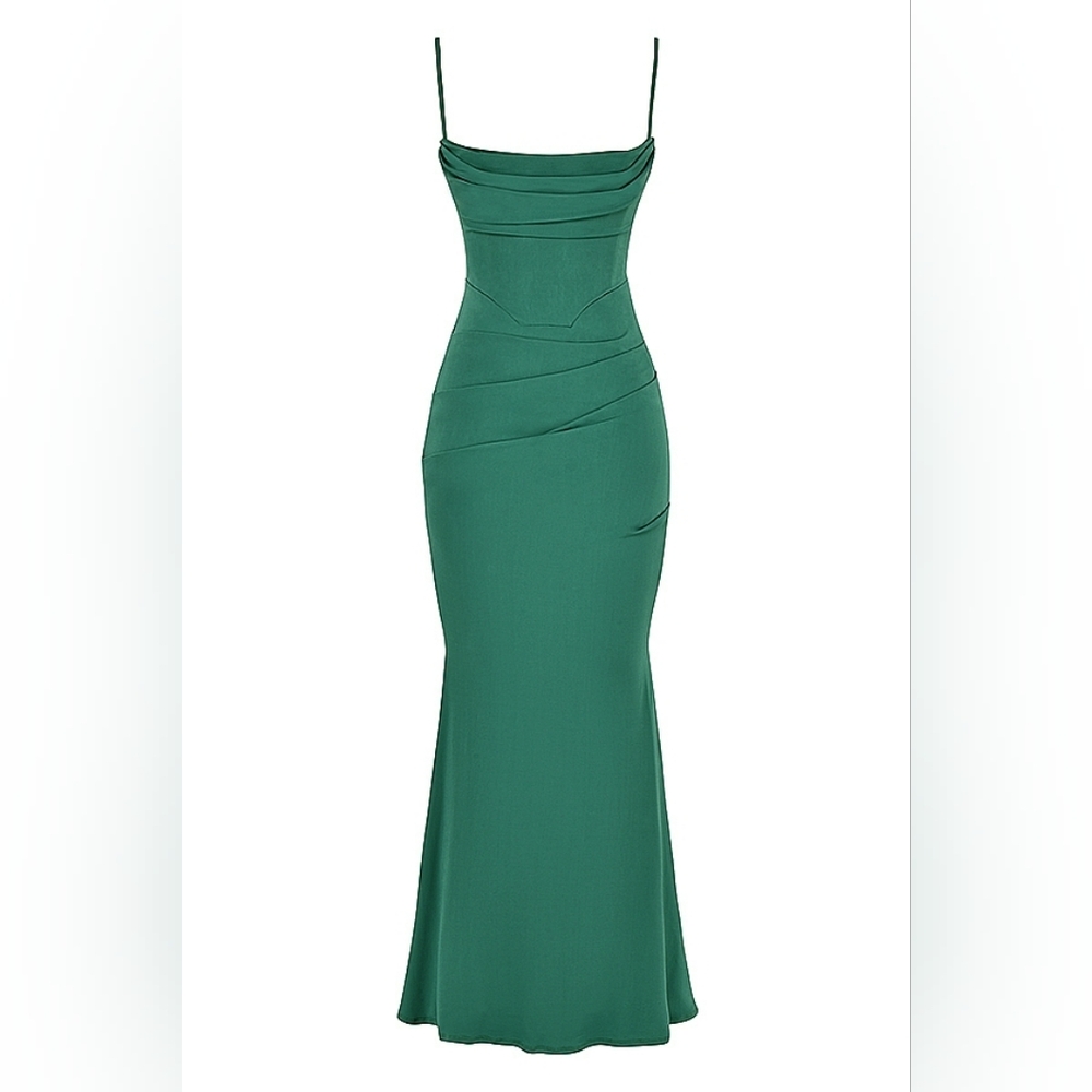 House of CB Emerald Green Maxi Slip Dress - Picture 5 of 15